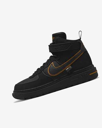 Botas Nike Air Force 1 Hombre Negras Marrones Doradas Negras | CO2287