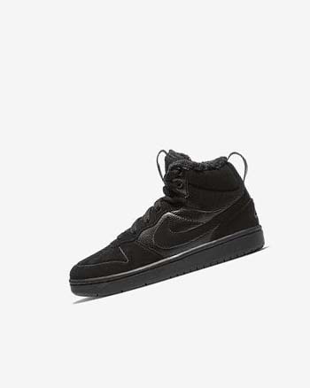 Botas Nike Court Borough Mid 2 Niña Negras Negras Negras | CO2906