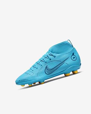 Botas de Futbol Nike Jr. Mercurial Superfly 8 Club MG Niño Azules Naranjas | CO2837