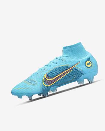 Botas de Futbol Nike Mercurial Superfly 8 Elite SG-PRO Anti-Clog Traction Mujer Azules Naranjas | CO2512