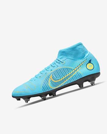 Botas de Futbol Nike Mercurial Superfly 8 Academy SG-PRO Anti-Clog Traction Hombre Azules Naranjas | CO4853