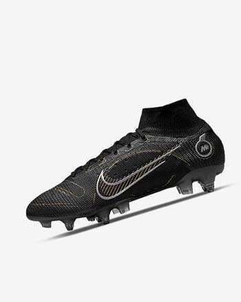 Botas de Futbol Nike Mercurial Superfly 8 Elite SG-PRO Anti-Clog Traction Hombre Negras Metal Plateadas Gris Metal Doradas | CO4913