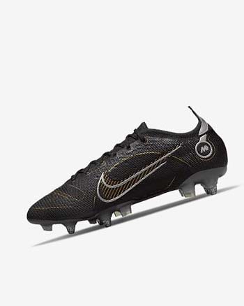 Botas de Futbol Nike Mercurial Vapor 14 Elite SG-PRO Anti-Clog Traction Mujer Negras Metal Plateadas Gris Metal Doradas | CO2449