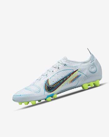 Botas de Futbol Nike Mercurial Vapor 14 Elite AG Hombre Gris Azules Claro Naranjas Azules | CO3027