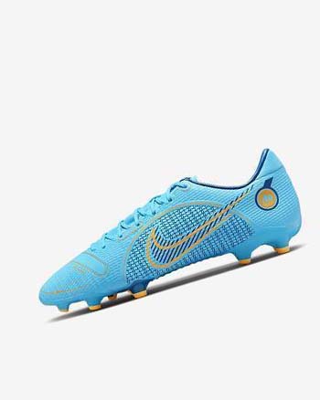 Botas de Futbol Nike Mercurial Vapor 14 Academy MG Hombre Azules Naranjas | CO5092