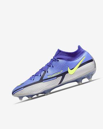 Botas de Futbol Nike Phantom GT2 Dynamic Fit Elite FG Mujer Azules Gris Azules | CO2551
