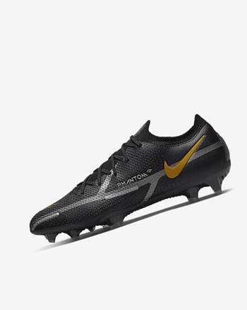 Botas de Futbol Nike Phantom GT2 Elite FG Mujer Negras Metal Doradas Metal Plateadas Metal Gris Oscuro | CO5364