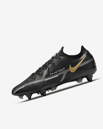 Botas de Futbol Nike Phantom GT2 Elite SG-Pro AC Mujer Negras Metal Doradas Metal Plateadas Metal Gris Oscuro | CO2336
