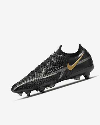 Botas de Futbol Nike Phantom GT2 Elite SG-Pro AC Hombre Negras Metal Doradas Metal Plateadas Metal Gris Oscuro | CO4714