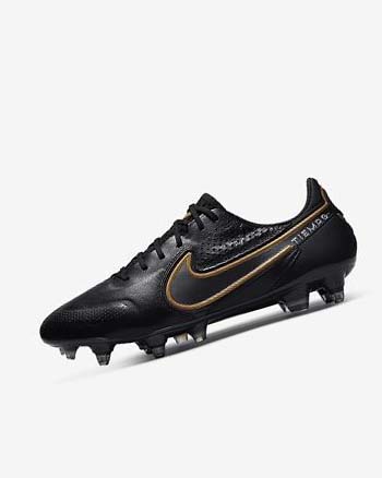 Botas de Futbol Nike Tiempo Legend 9 Elite SG-Pro AC Mujer Negras Gris Oscuro Metal Doradas Metal Gris Oscuro | CO1120