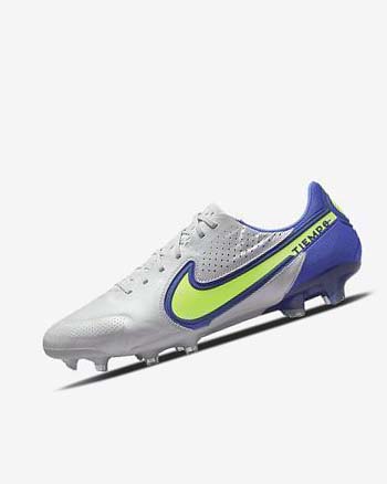Botas de Futbol Nike Tiempo Legend 9 Elite FG Hombre Gris Azules | CO2465