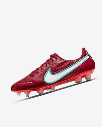 Botas de Futbol Nike Tiempo Legend 9 Elite SG-Pro AC Hombre Rojas Rojas Claro Blancas | CO2632