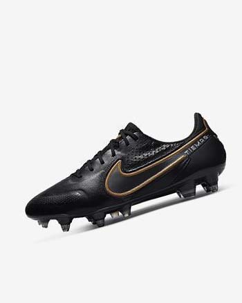 Botas de Futbol Nike Tiempo Legend 9 Elite SG-Pro AC Hombre Negras Doradas Gris | CO4813
