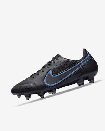 Botas de Futbol Nike Tiempo Legend 9 Elite SG-Pro AC Mujer Negras Gris Negras | CO5294