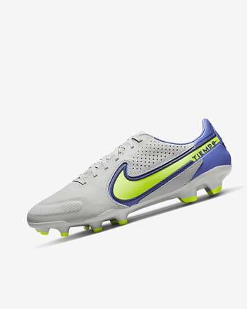 Botas de Futbol Nike Tiempo Legend 9 Pro FG Mujer Gris Azules | CO2500