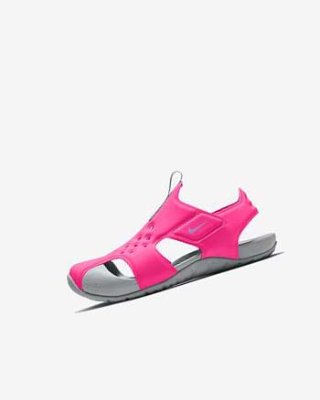 Sandalias Nike Sunray Protect 2 Niña Rosas Gris Fucsia | CO2321
