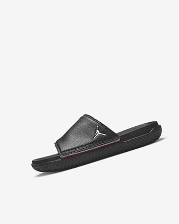 Sandalias de Diapositivas Nike Jordan Play Niño Negras Rojas | CO5491