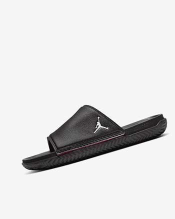 Sandalias de Diapositivas Nike Jordan Play Hombre Negras Rojas | CO5602