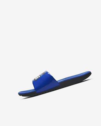 Sandalias de Diapositivas Nike Kawa Niña Azul Real Negras Blancas | CO2607