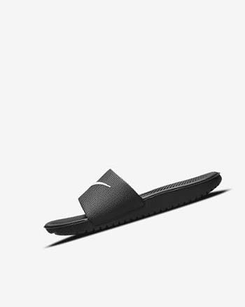 Sandalias de Diapositivas Nike Kawa Niña Negras Blancas | CO2722