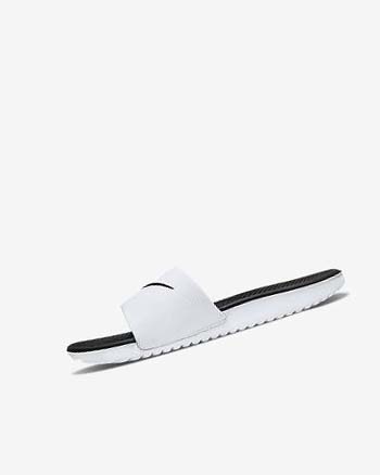 Sandalias de Diapositivas Nike Kawa Niña Blancas Negras | CO3046