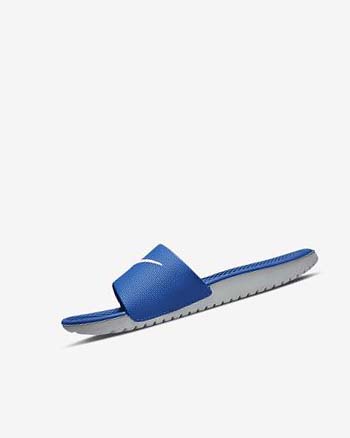 Sandalias de Diapositivas Nike Kawa Niña Azules Oscuro Blancas | CO4876