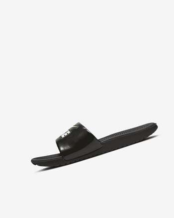 Sandalias de Diapositivas Nike Kawa Niño Negras Blancas | CO2676