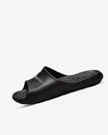 Sandalias de Diapositivas Nike Victori One Hombre Negras Blancas | CO2304