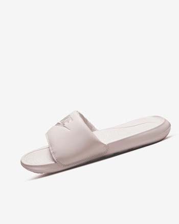 Sandalias de Diapositivas Nike Victori One Mujer Rosas Rosas Metal Plateadas | CO2395