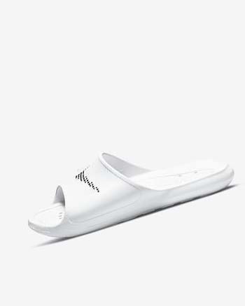 Sandalias de Diapositivas Nike Victori One Hombre Blancas Negras | CO4509
