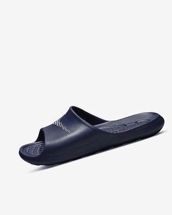 Sandalias de Diapositivas Nike Victori One Hombre Azul Marino Blancas | CO4960