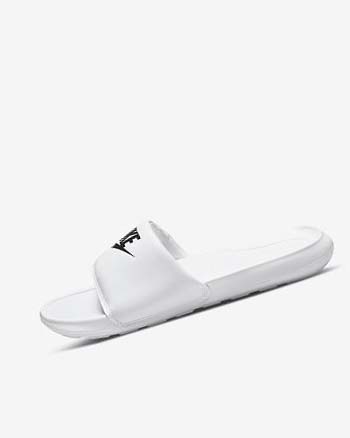 Sandalias de Diapositivas Nike Victori One Mujer Blancas Blancas Negras | CO5225