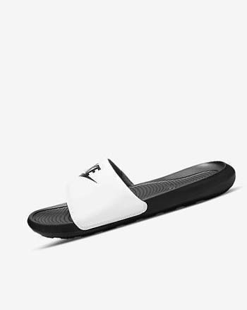 Sandalias de Diapositivas Nike Victori One Hombre Negras Blancas | CO5530