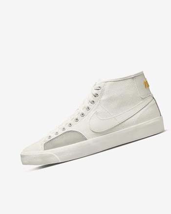 Tenis Para Montar Tabla Nike SB BLZR Court Mid Premium Hombre Blancas | CO2861