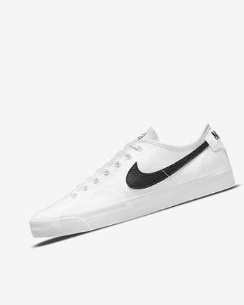 Tenis Para Montar Tabla Nike SB BLZR Court Mujer Blancas Blancas Negras Negras | CO4627