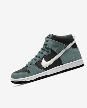 Tenis Para Montar Tabla Nike SB Dunk High Pro Hombre Negras Blancas | CO5021