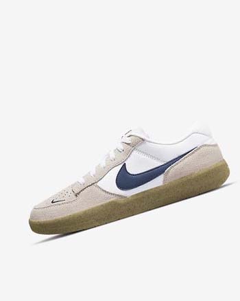 Tenis Para Montar Tabla Nike SB Force 58 Mujer Blancas Blancas Marrones Claro Azul Marino | CO3132