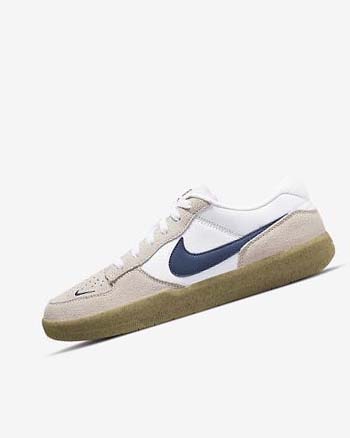 Tenis Para Montar Tabla Nike SB Force 58 Hombre Blancas Blancas Marrones Claro Azul Marino | CO3182