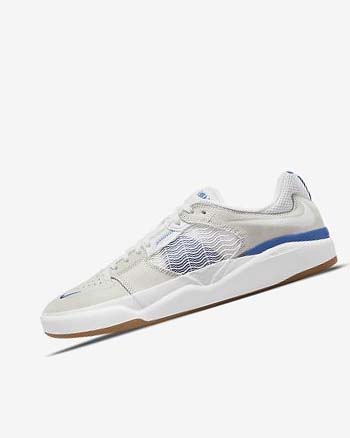 Tenis Para Montar Tabla Nike SB Ishod Wair Mujer Blancas Blancas Azul Real Blancas | CO2724