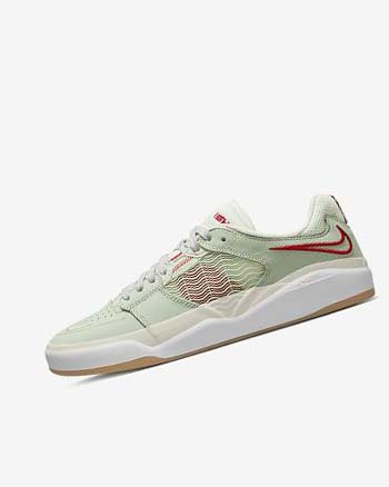 Tenis Para Montar Tabla Nike SB Ishod Wair Premium Mujer Verde Beige Claro Rojas | CO2841