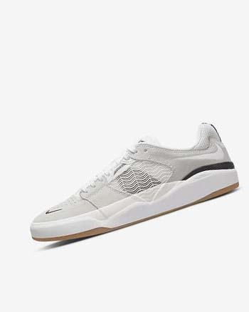 Tenis Para Montar Tabla Nike SB Ishod Wair Mujer Blancas Blancas Negras Blancas | CO5559