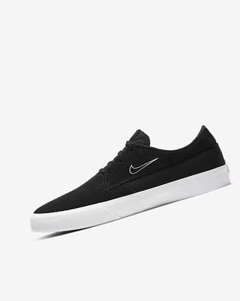 Tenis Para Montar Tabla Nike SB Shane Mujer Negras Negras Blancas | CO2432