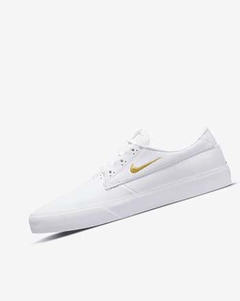 Tenis Para Montar Tabla Nike SB Shane PRM Mujer Blancas Blancas Blancas Metal Doradas | CO3175