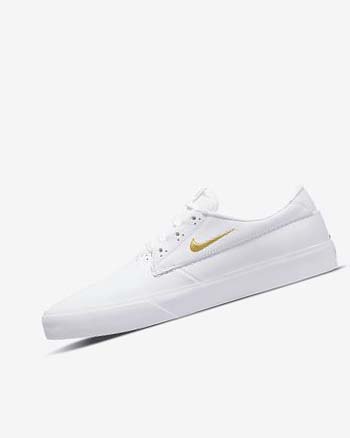 Tenis Para Montar Tabla Nike SB Shane PRM Hombre Blancas Blancas Blancas Metal Doradas | CO3279