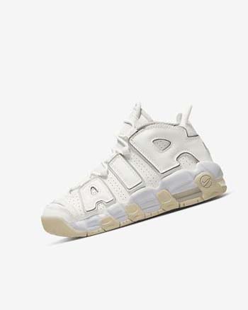 Zapatillas Baloncesto Nike Air More Uptempo Niño Blancas Marrones Verde Menta | CO5173