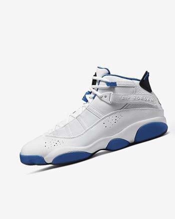 Zapatillas Baloncesto Nike Jordan 6 Rings Hombre Blancas Azules Oscuro Blancas Negras | CO4927