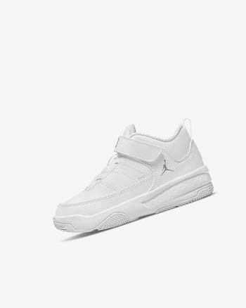 Zapatillas Baloncesto Nike Jordan Max Aura 3 Niño Blancas Blancas Metal Plateadas | CO2379
