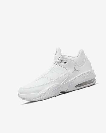 Zapatillas Baloncesto Nike Jordan Max Aura 3 Niño Blancas Blancas Metal Plateadas | CO2862
