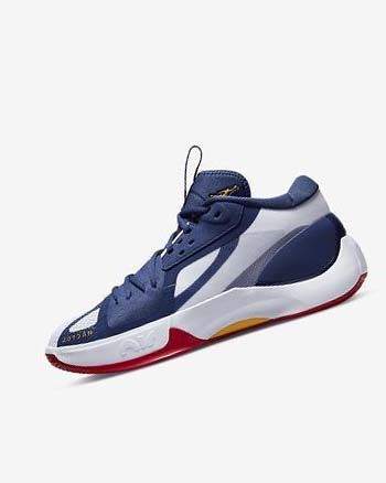 Zapatillas Baloncesto Nike Jordan Zoom Separate Hombre Azul Marino Blancas Rojas Doradas | CO5342