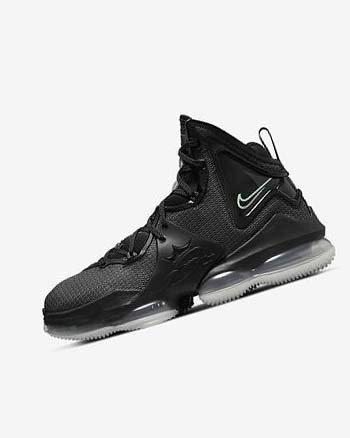 Zapatillas Baloncesto Nike LeBron 19 Hombre Negras Gris Oscuro Verde | CO2430